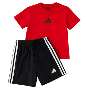 ADIDAS J TR ES 3S SET CONJUNTO ROJO/NEGRO 26 PARA NIÑOS