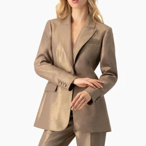 Blazer liso con bolsillos