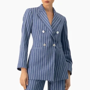 Blazer cruzado de rayas