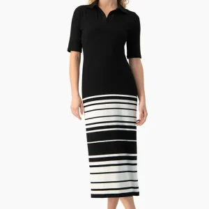 Vestido midi cuello tipo camisero
