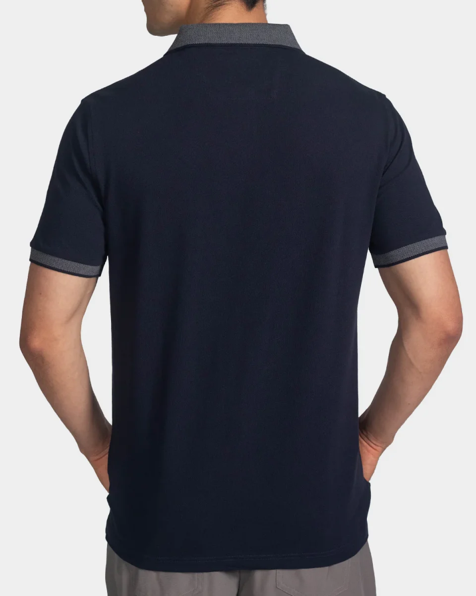 Polo fondo entero para hombre navy - Imagen 5